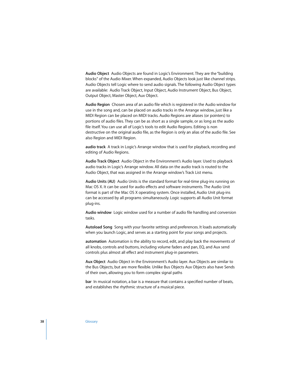 Apple Logic Pro 7 (TDM Guide) User Manual | Page 38 / 52