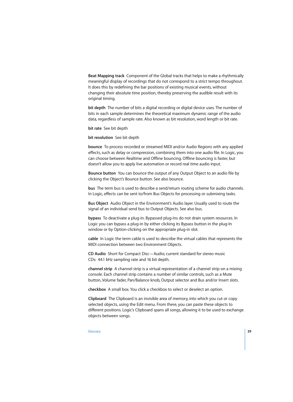 Apple Logic Pro 7 (TDM Guide) User Manual | Page 39 / 52