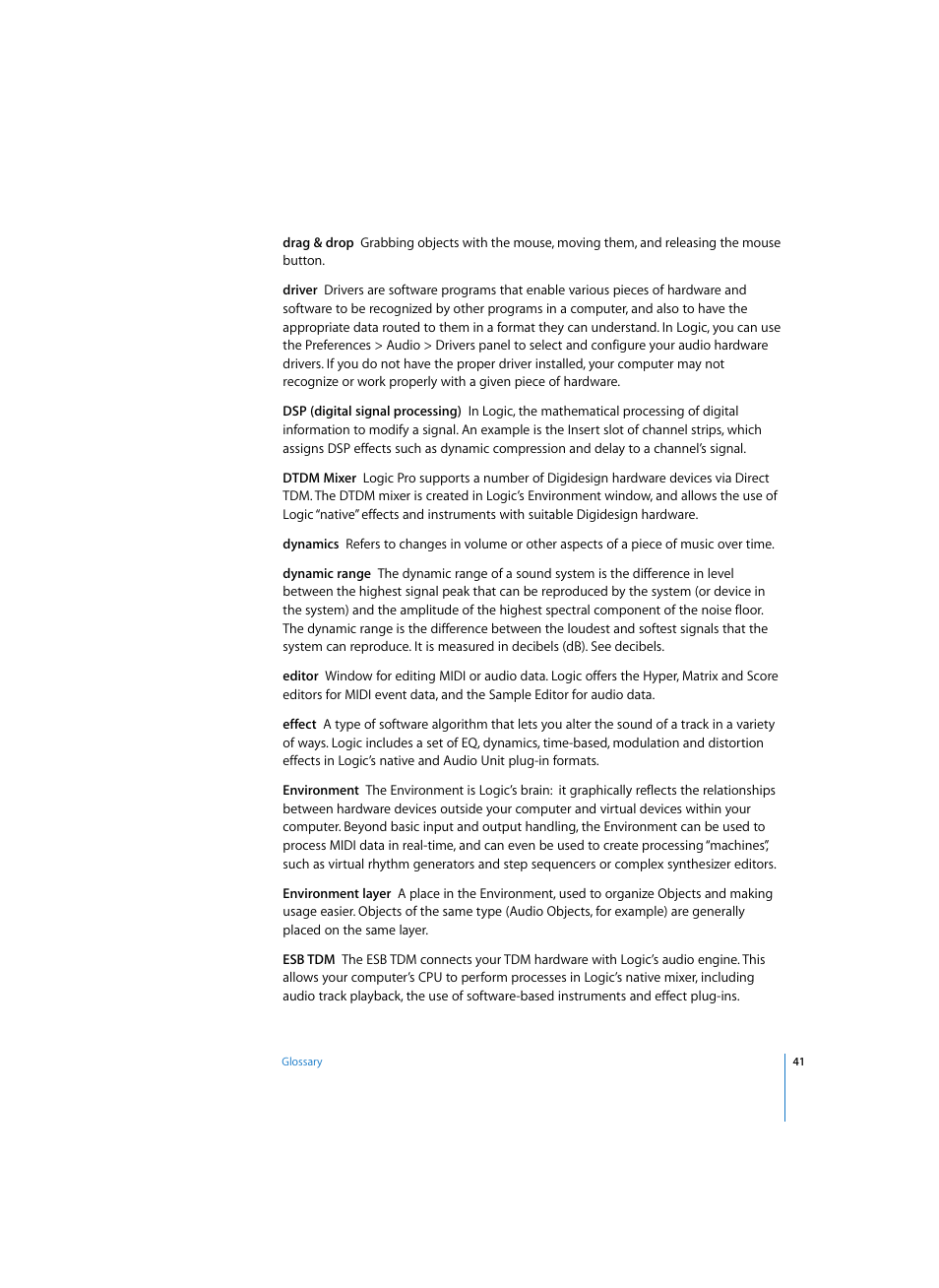 Apple Logic Pro 7 (TDM Guide) User Manual | Page 41 / 52