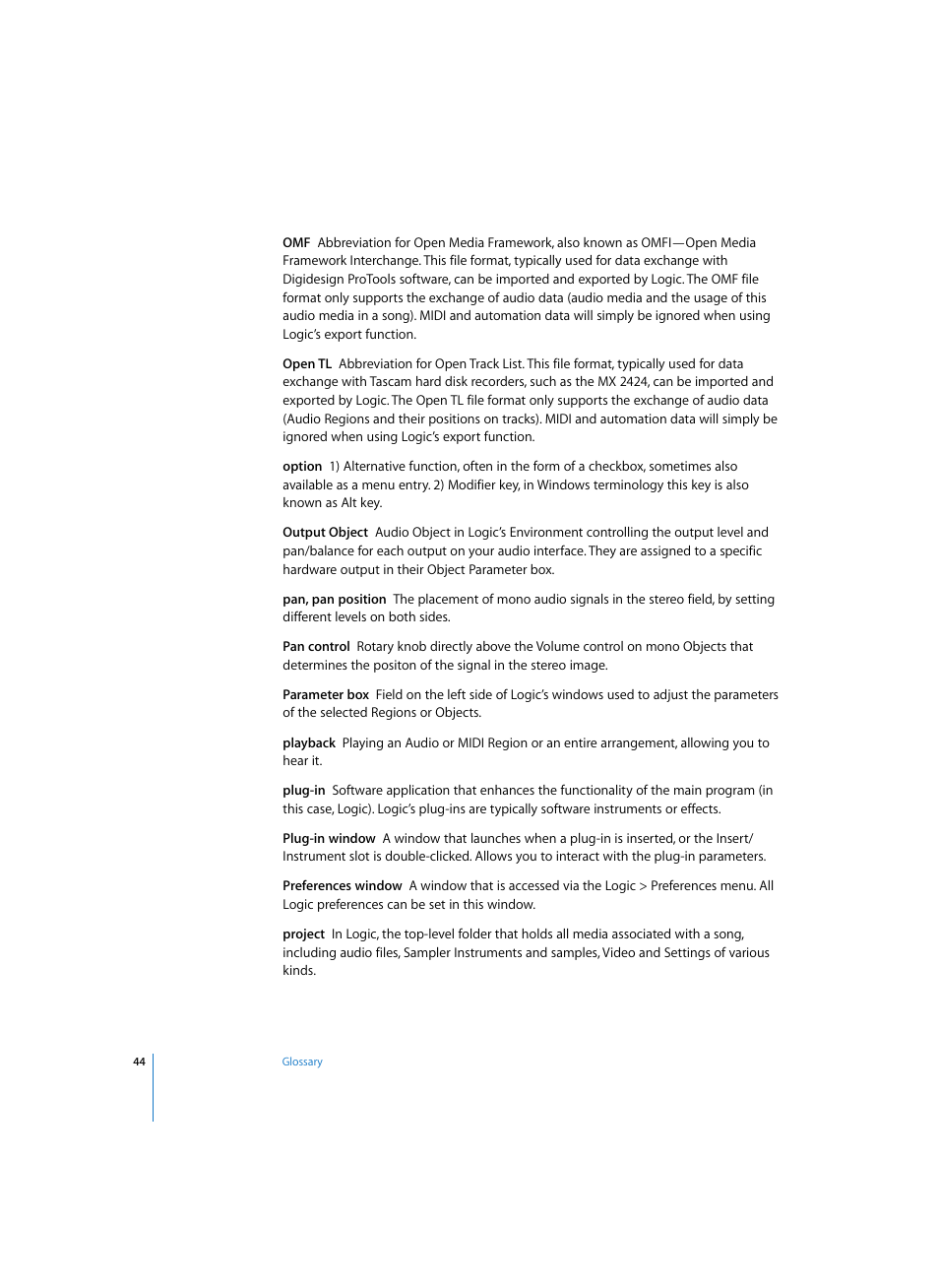 Apple Logic Pro 7 (TDM Guide) User Manual | Page 44 / 52