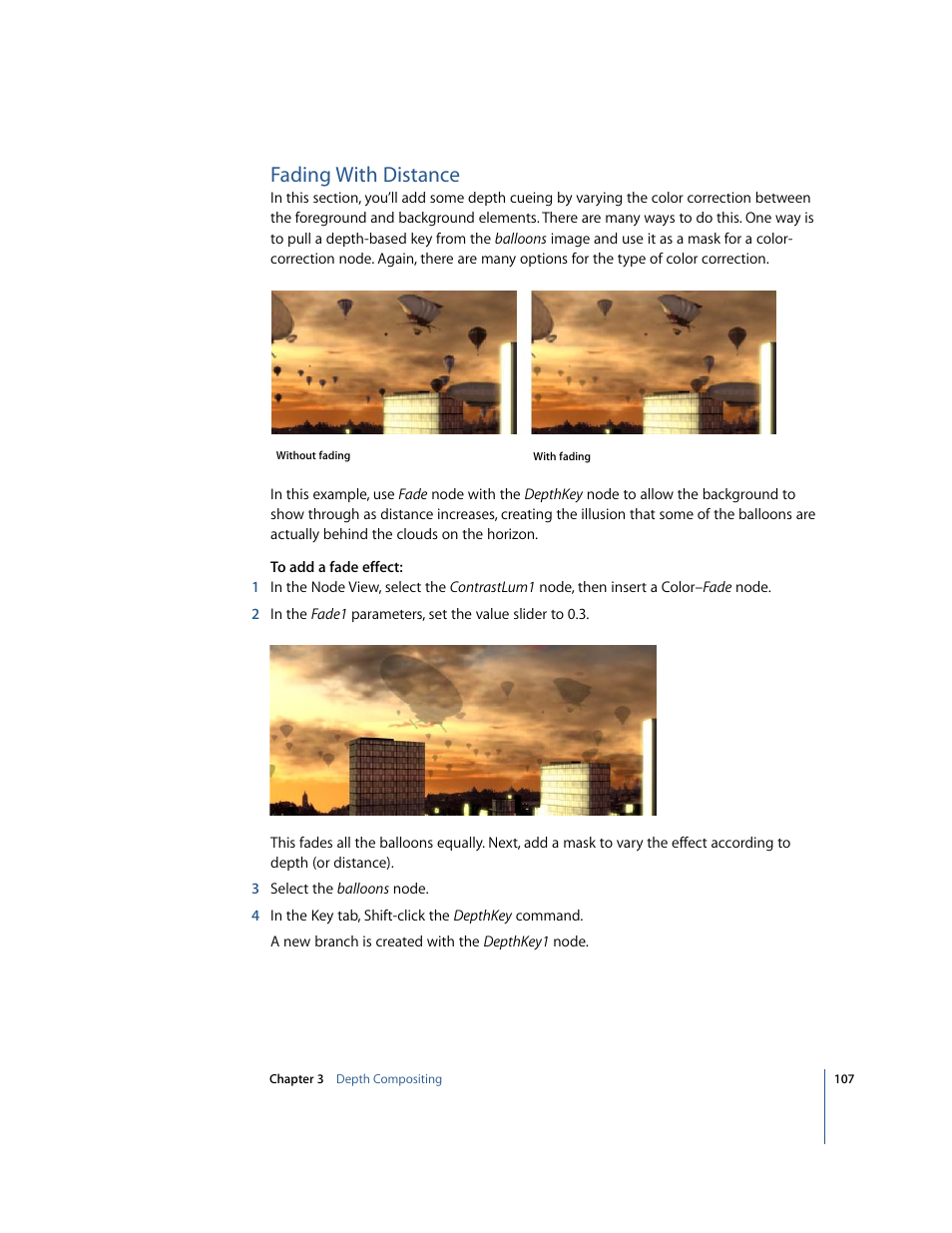 Fading with distance | Apple Shake 4 Tutorials User Manual | Page 107 / 260