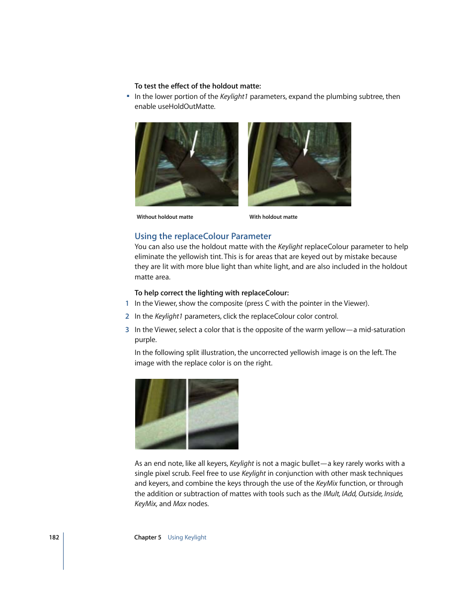 Using the replacecolour parameter | Apple Shake 4 Tutorials User Manual | Page 182 / 260