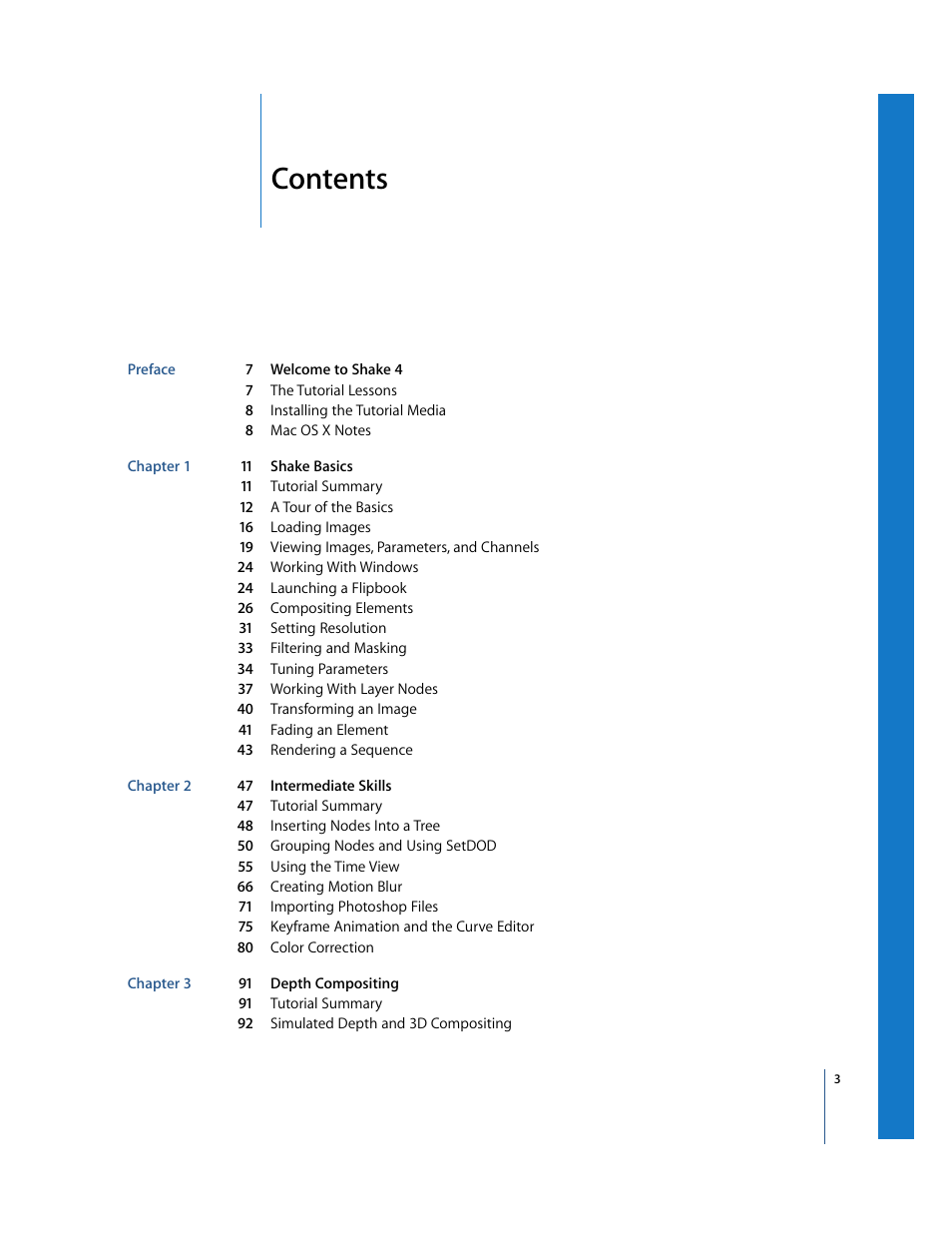 Apple Shake 4 Tutorials User Manual | Page 3 / 260