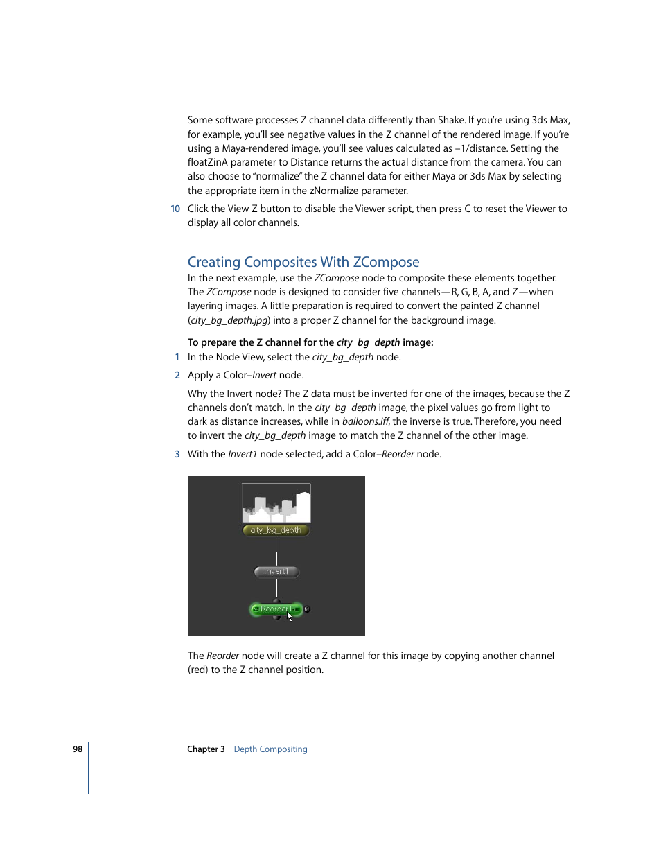 Creating composites with zcompose | Apple Shake 4 Tutorials User Manual | Page 98 / 260