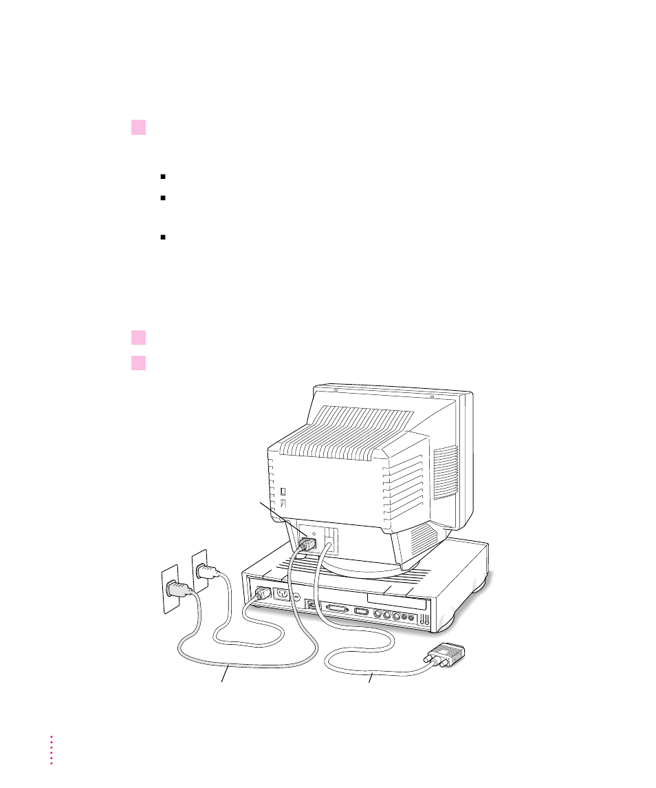 Connecting the monitor 4, Connecting the monitor | Apple Macintosh Performa 6100 Series User Manual | Page 14 / 143