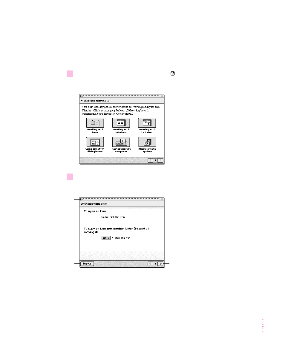 Learning useful shortcuts 25, Learning useful shortcuts | Apple Macintosh Performa 6100 Series User Manual | Page 35 / 143