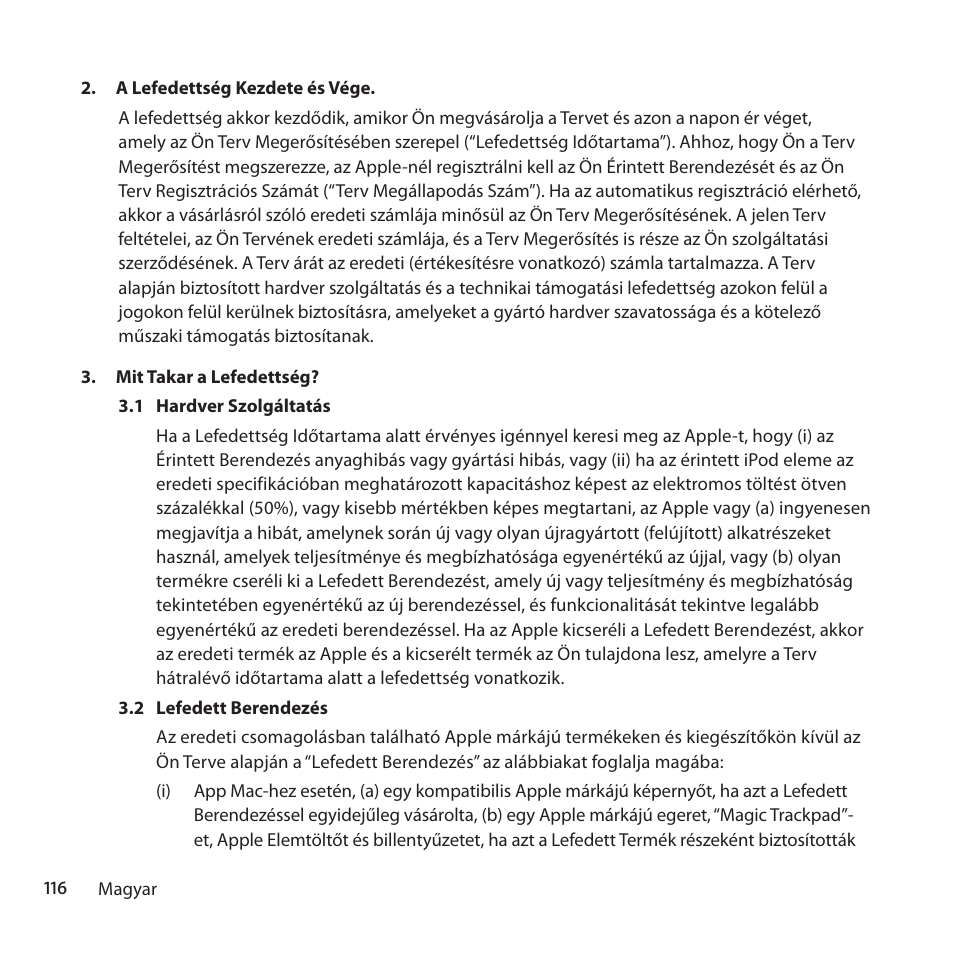 Apple AppleCare Protection Plan for Mac User Manual | Page 116 / 132