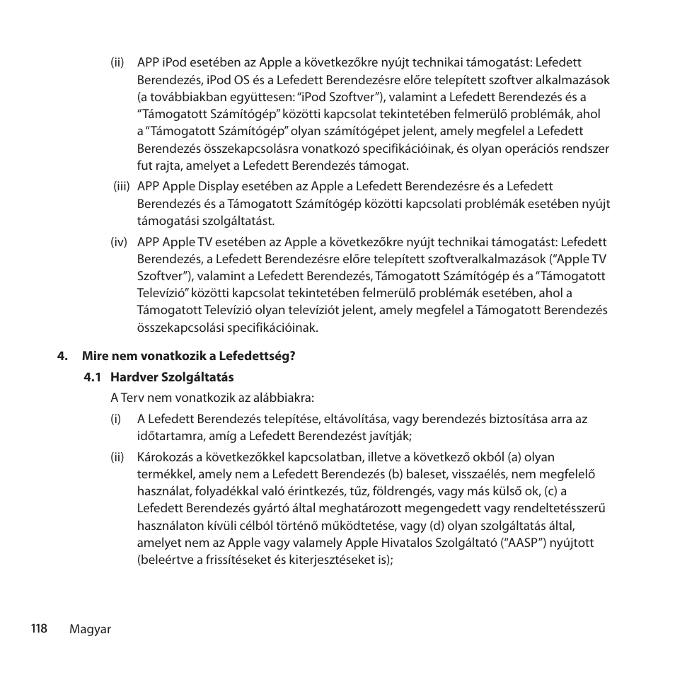 Apple AppleCare Protection Plan for Mac User Manual | Page 118 / 132