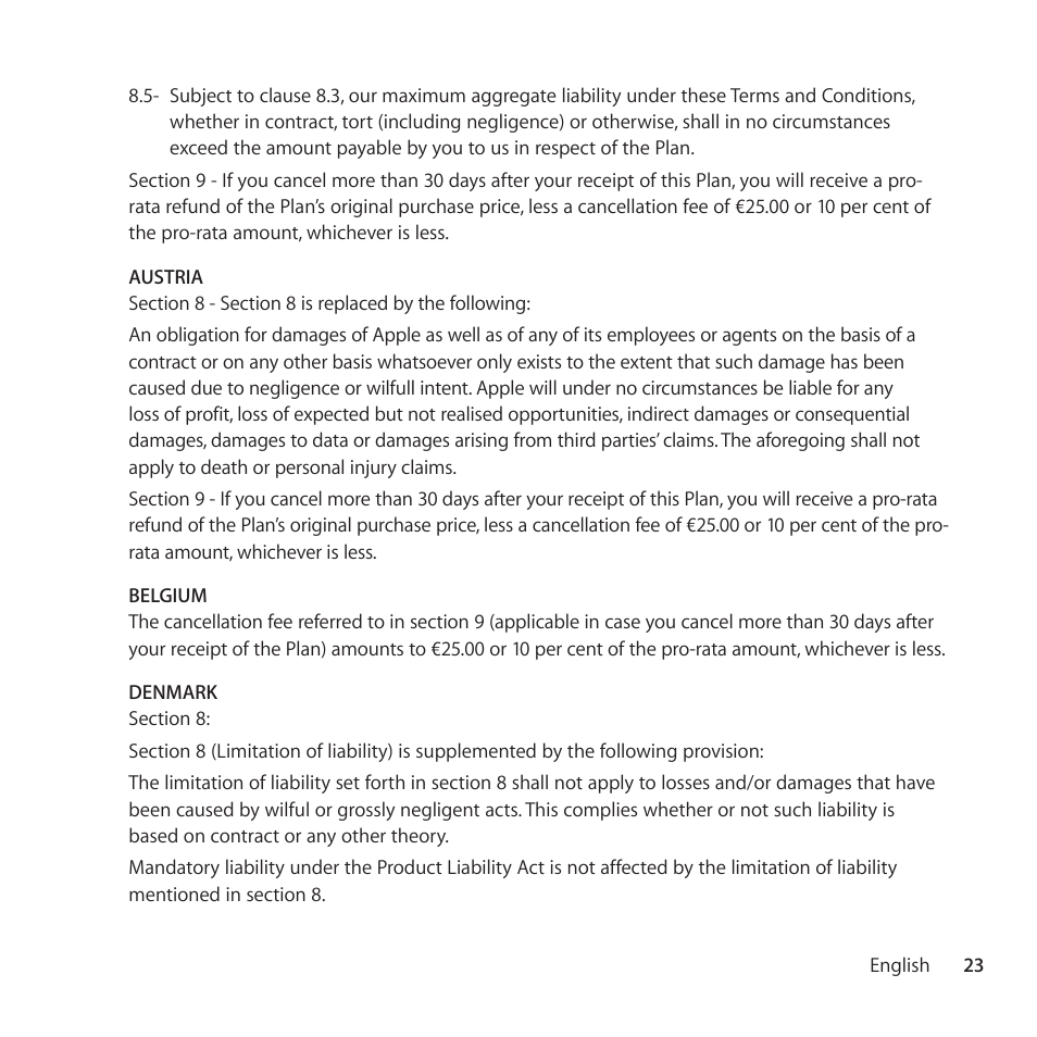 Apple AppleCare Protection Plan for Mac User Manual | Page 23 / 132