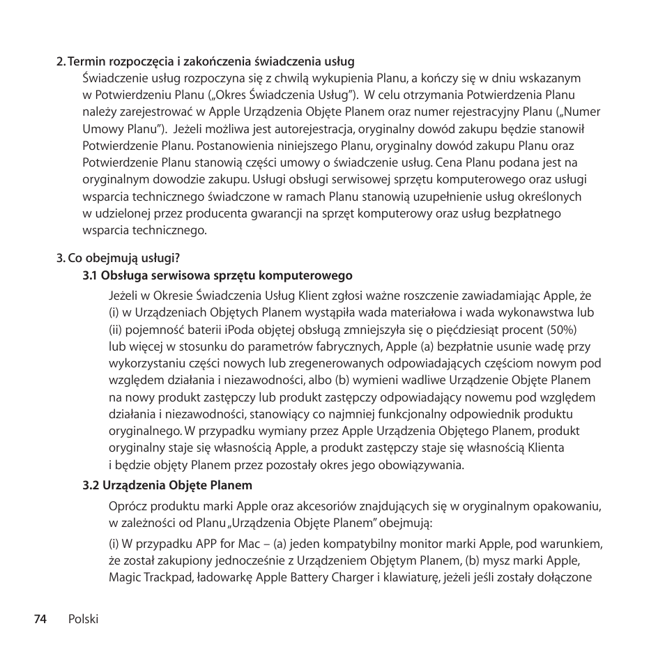 Apple AppleCare Protection Plan for Mac User Manual | Page 74 / 132