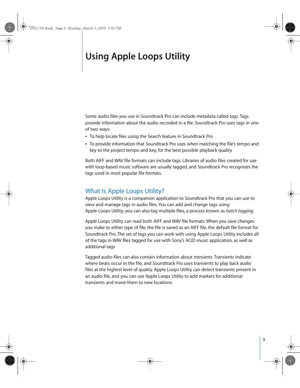 Using apple loops utility, What is apple loops utility | Apple Loops Utility User Manual | Page 3 / 18