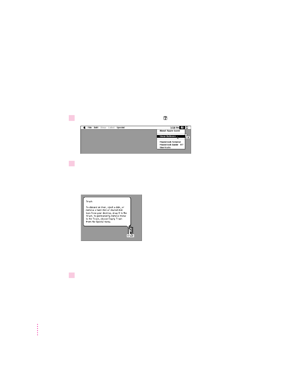 Identifying objects on the screen | Apple Power Macintosh 7600/120 Series User Manual | Page 47 / 180