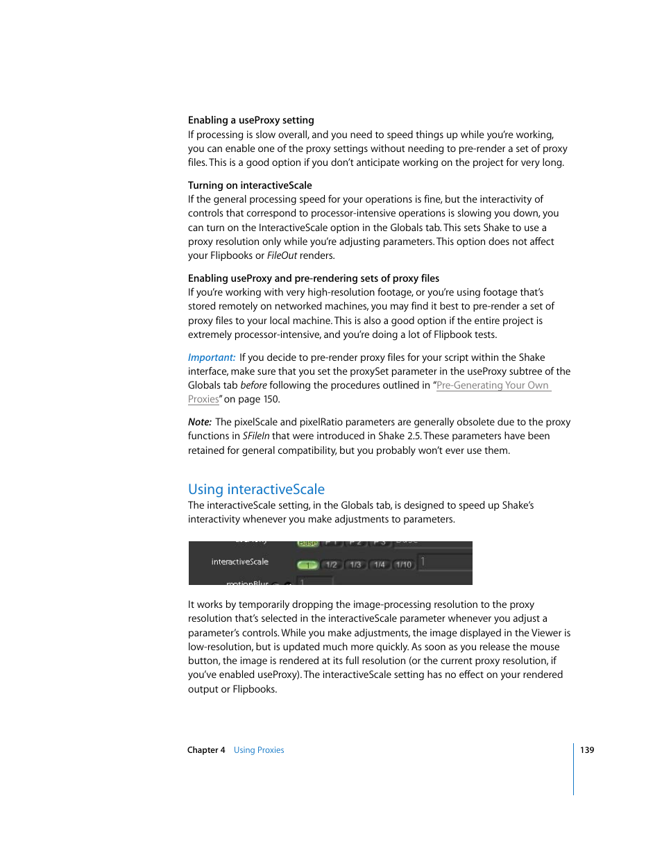 Using interactivescale | Apple Shake 4 User Manual | Page 139 / 1054