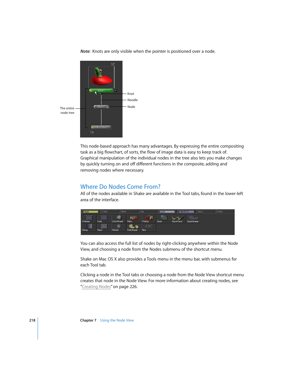 Where do nodes come from | Apple Shake 4 User Manual | Page 218 / 1054