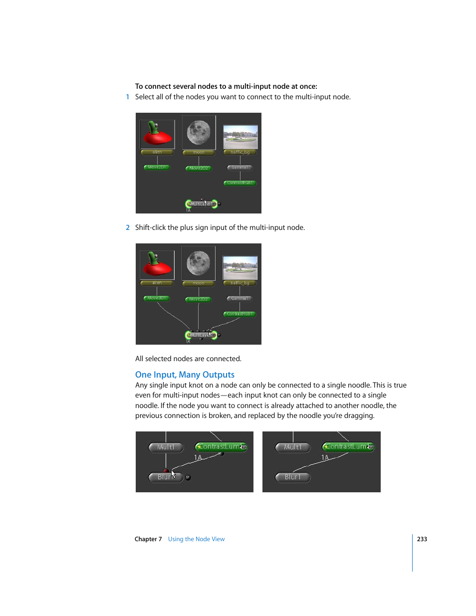 One input, many outputs | Apple Shake 4 User Manual | Page 233 / 1054