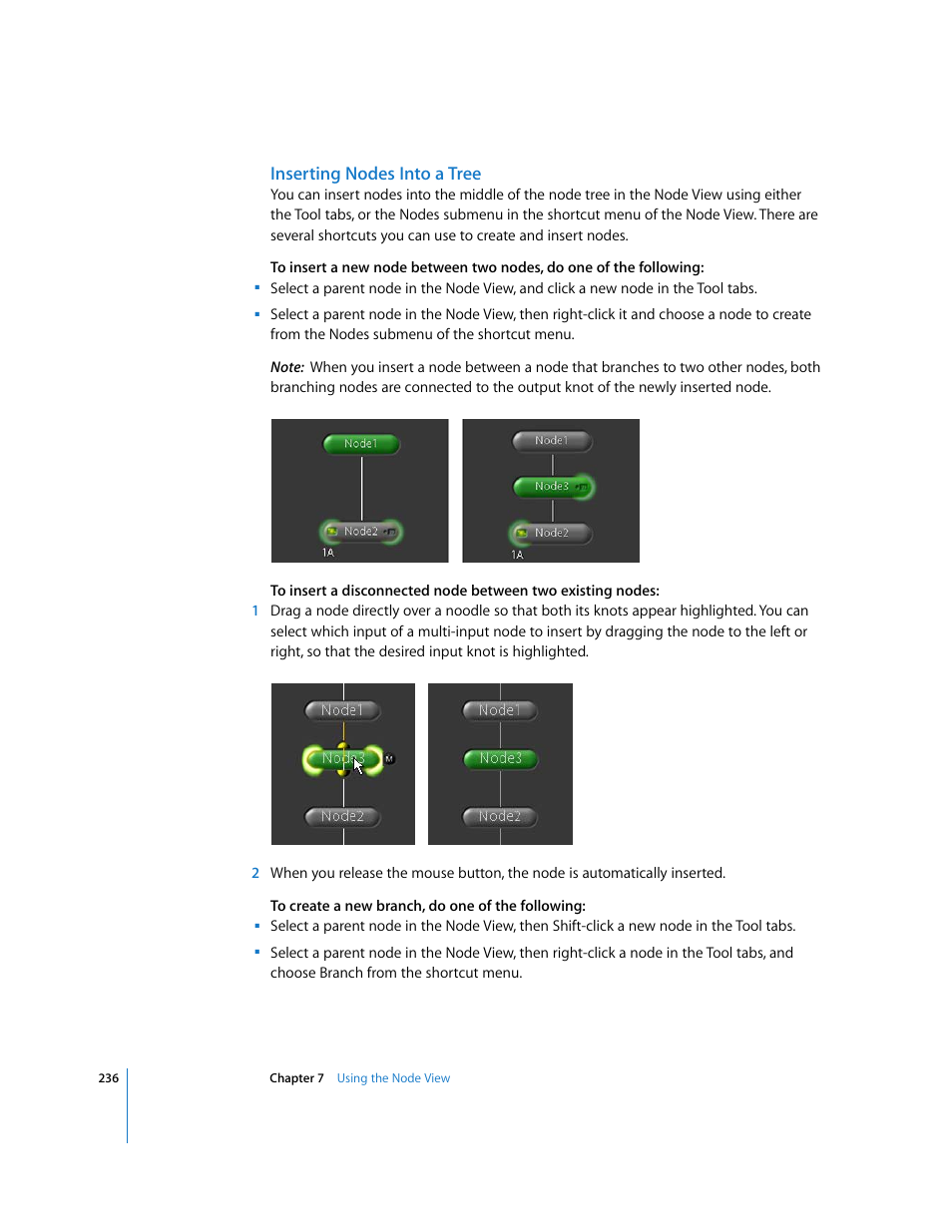 Inserting nodes into a tree | Apple Shake 4 User Manual | Page 236 / 1054