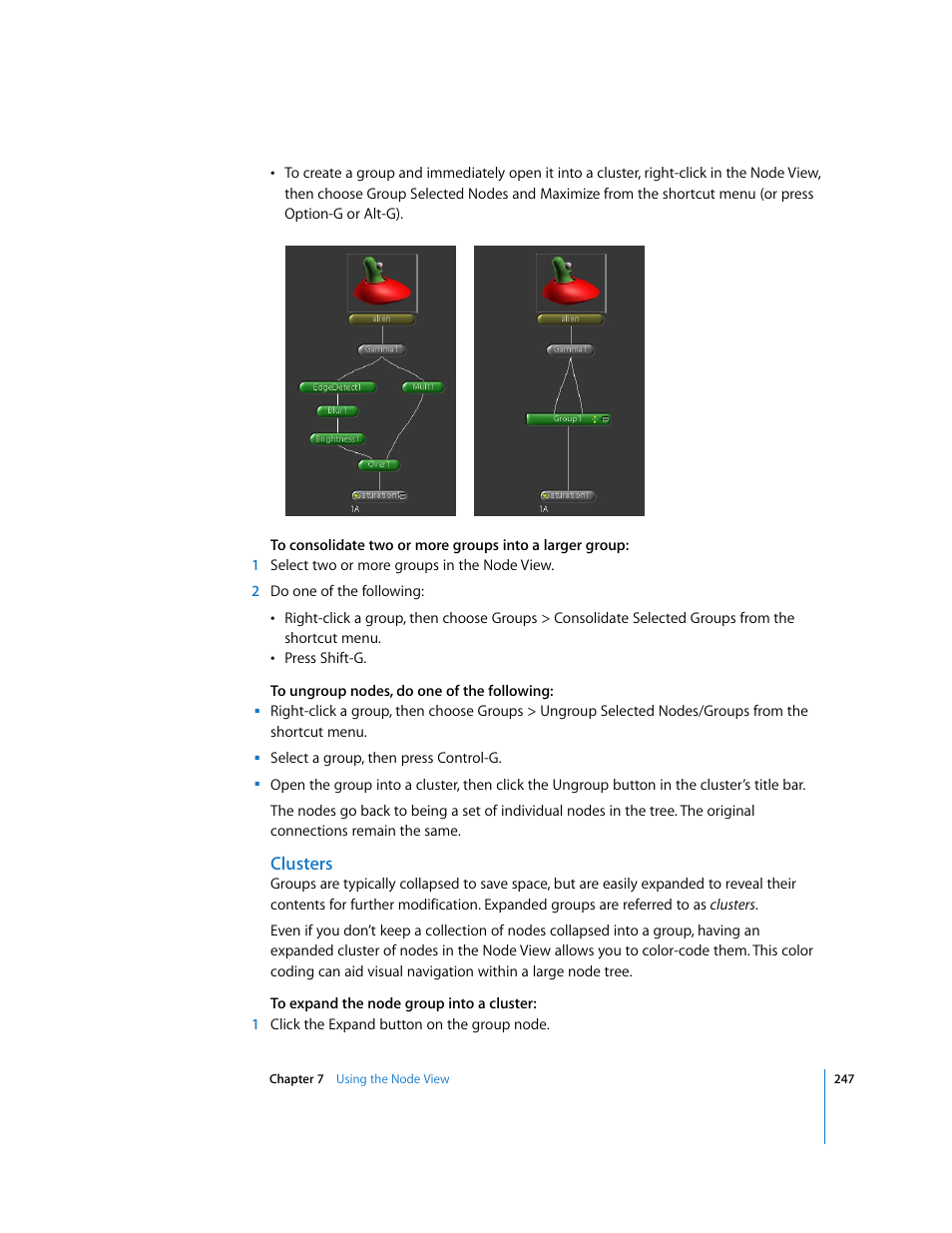 Clusters | Apple Shake 4 User Manual | Page 247 / 1054