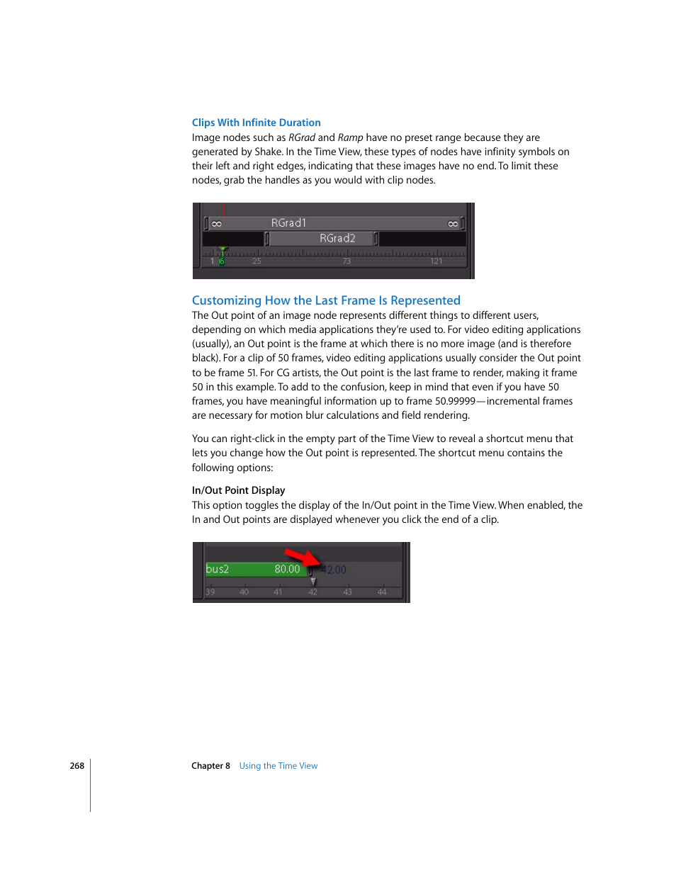 Customizing how the last frame is represented | Apple Shake 4 User Manual | Page 268 / 1054