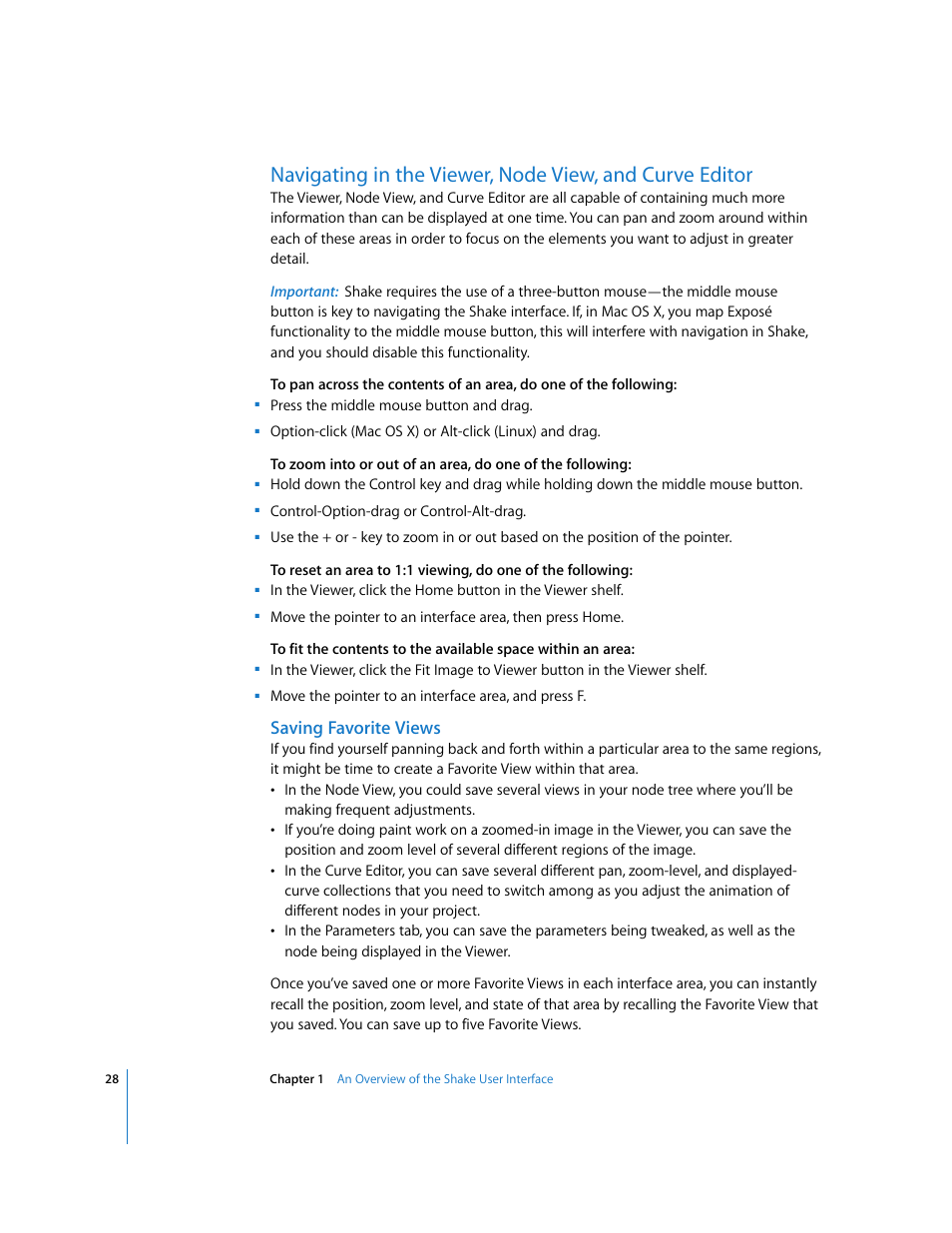 Saving favorite views | Apple Shake 4 User Manual | Page 28 / 1054