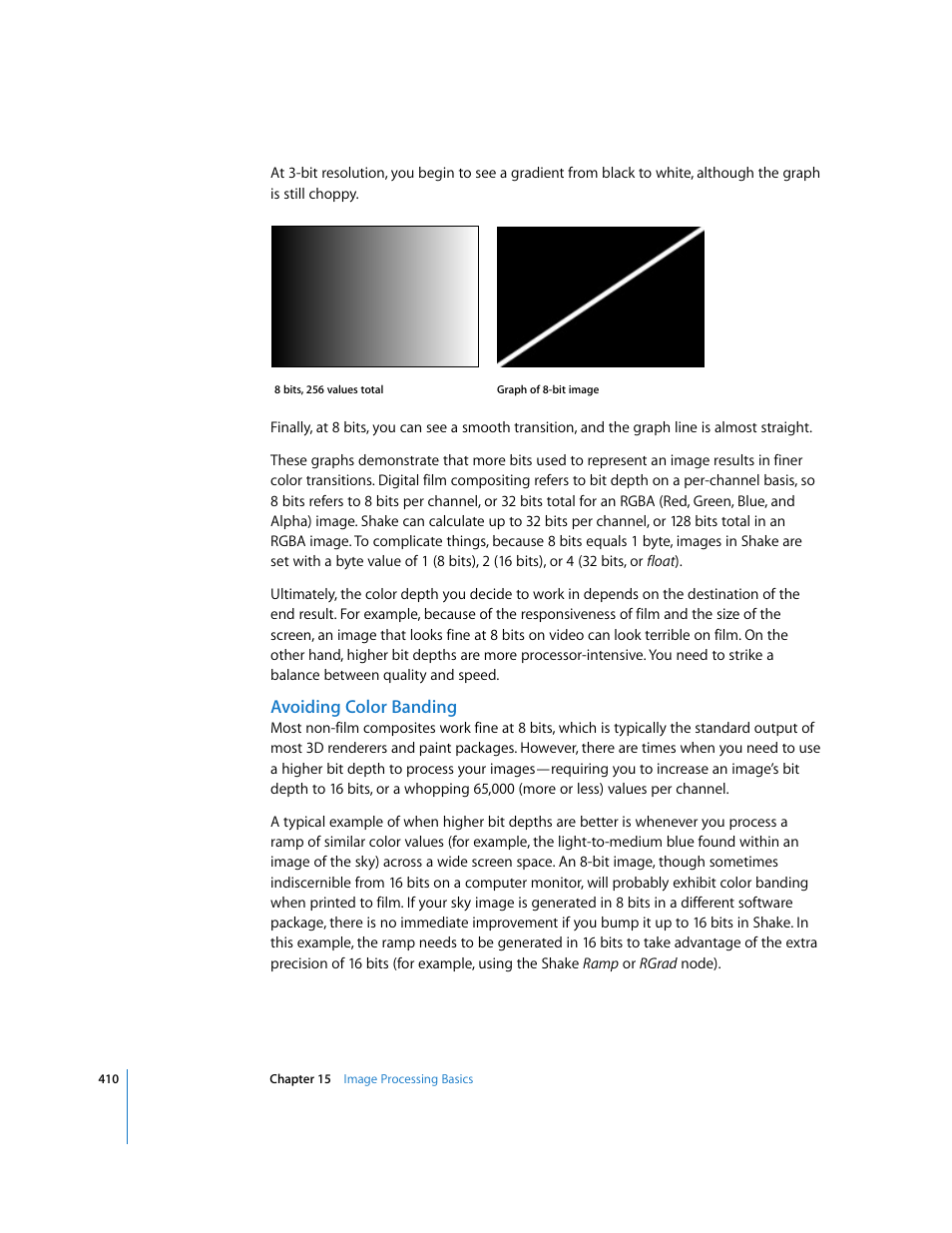 Avoiding color banding | Apple Shake 4 User Manual | Page 410 / 1054