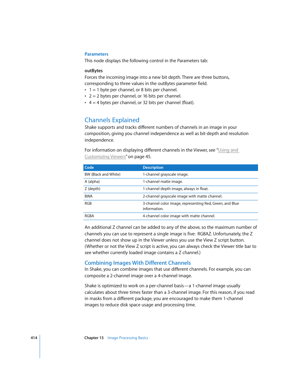 Channels explained, Combining images with different channels | Apple Shake 4 User Manual | Page 414 / 1054