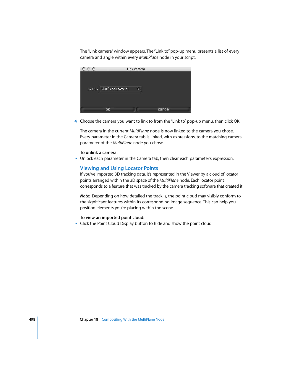 Viewing and using locator points, Viewing and using, Locator points | Apple Shake 4 User Manual | Page 498 / 1054