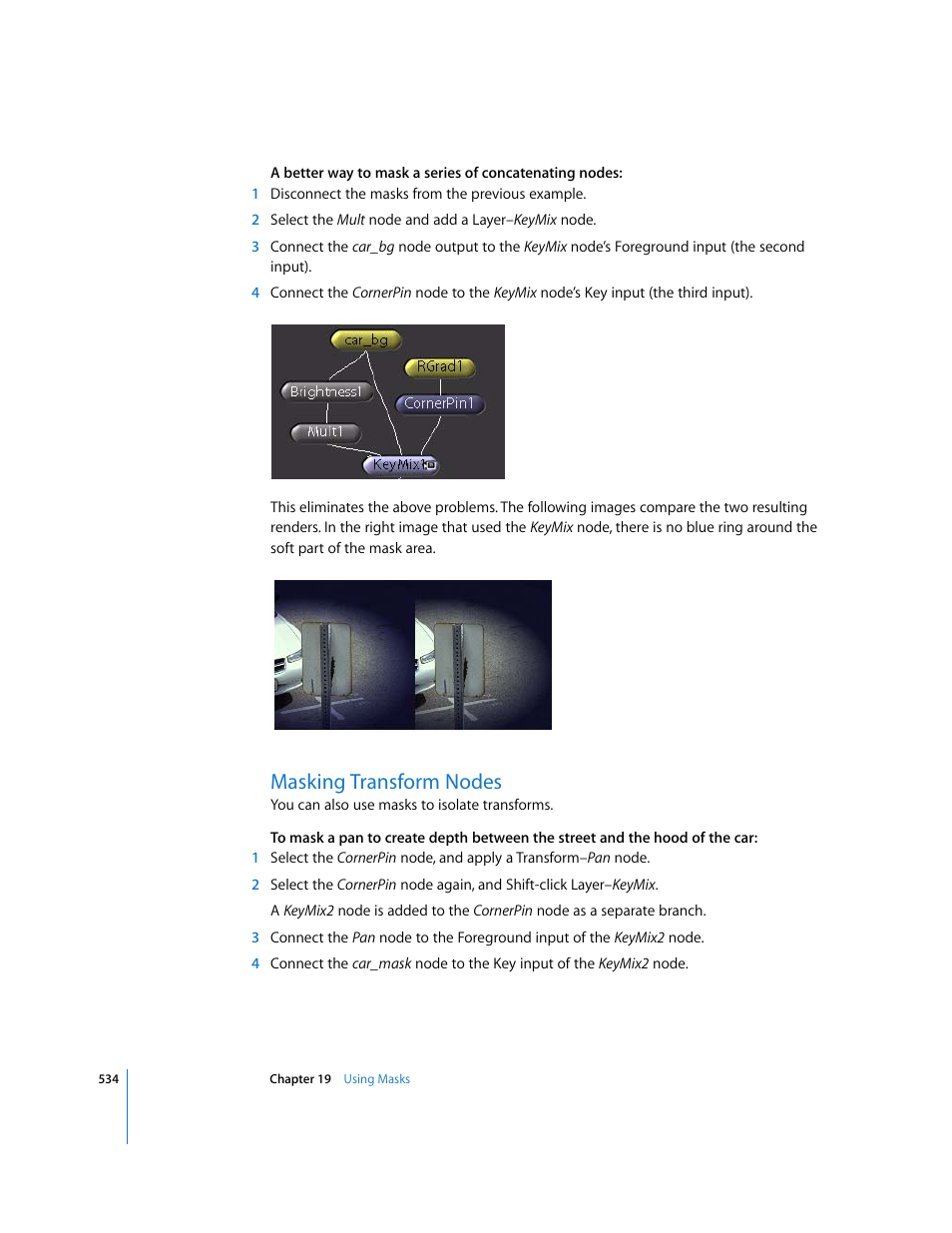 Masking transform nodes | Apple Shake 4 User Manual | Page 534 / 1054