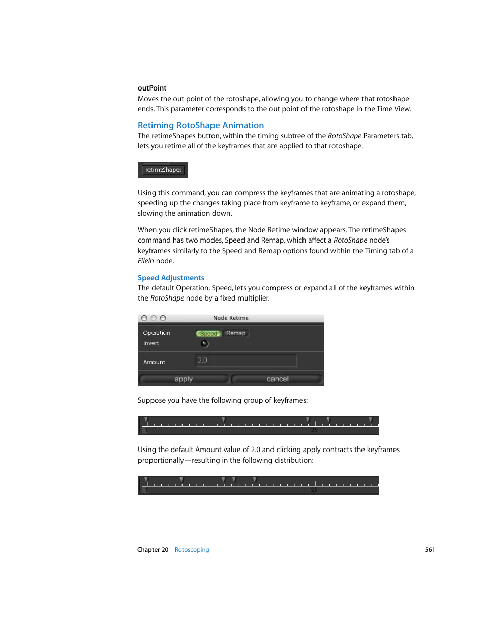 Retiming rotoshape animation | Apple Shake 4 User Manual | Page 561 / 1054