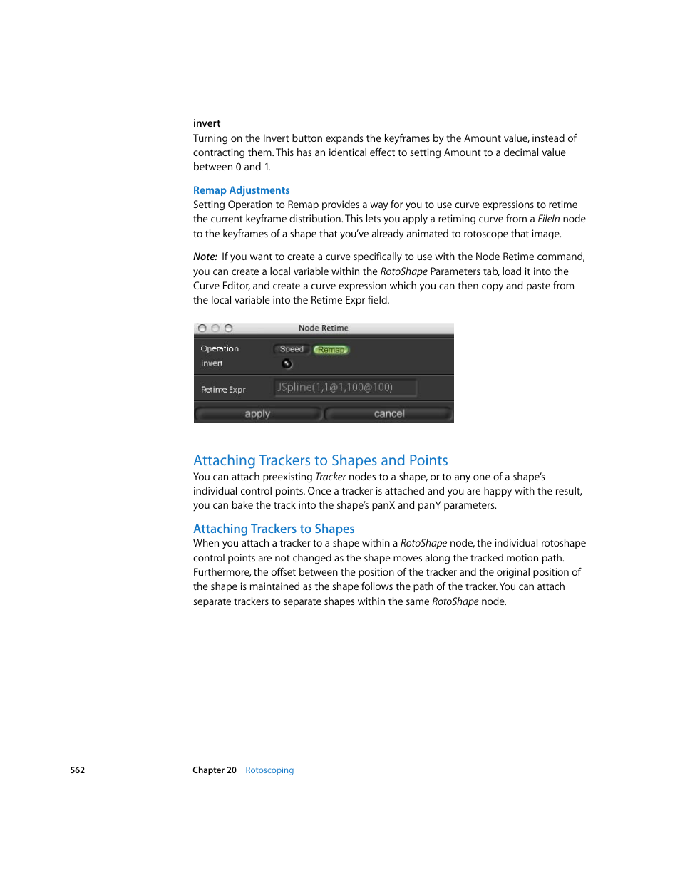 Attaching trackers to shapes and points, Attaching trackers to shapes | Apple Shake 4 User Manual | Page 562 / 1054