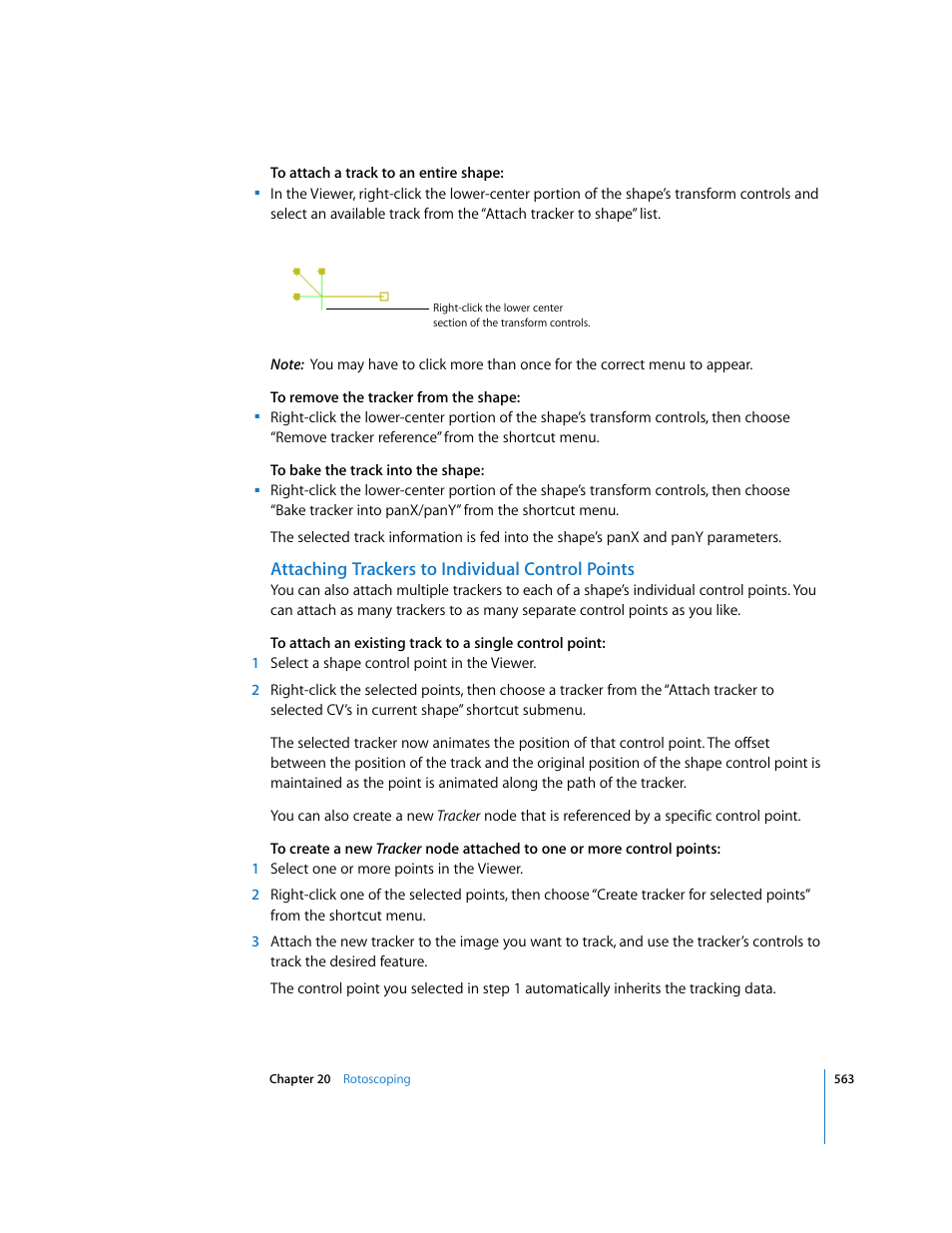 Attaching trackers to individual control points | Apple Shake 4 User Manual | Page 563 / 1054
