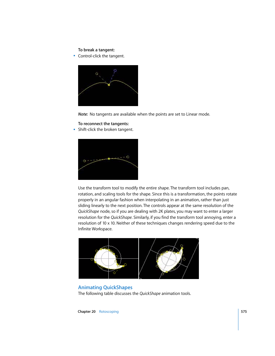 Animating quickshapes | Apple Shake 4 User Manual | Page 575 / 1054