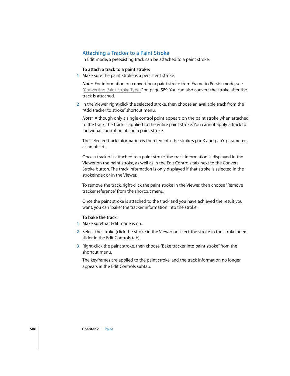 Attaching a tracker to a paint stroke | Apple Shake 4 User Manual | Page 586 / 1054