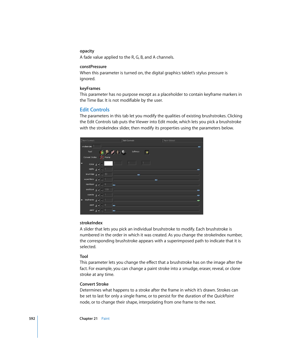 Edit controls | Apple Shake 4 User Manual | Page 592 / 1054