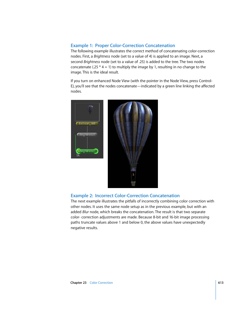 Example 1: proper color-correction concatenation | Apple Shake 4 User Manual | Page 613 / 1054