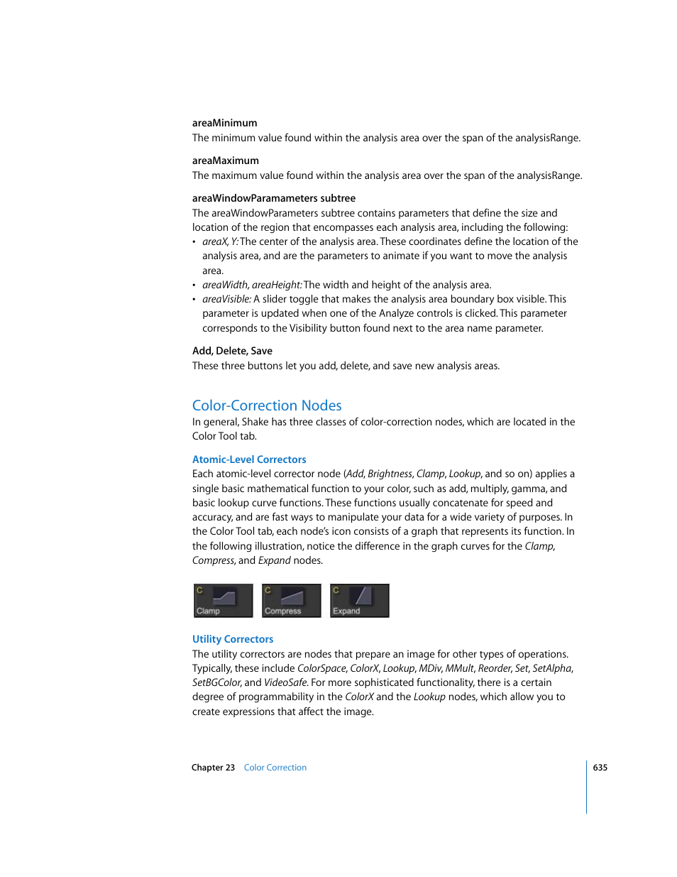 Color-correction nodes | Apple Shake 4 User Manual | Page 635 / 1054