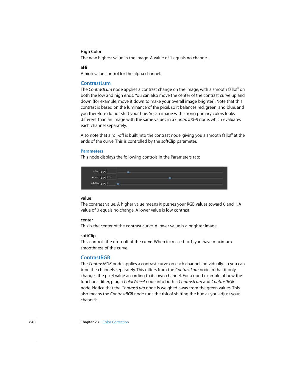 Contrastlum, Contrastrgb | Apple Shake 4 User Manual | Page 640 / 1054
