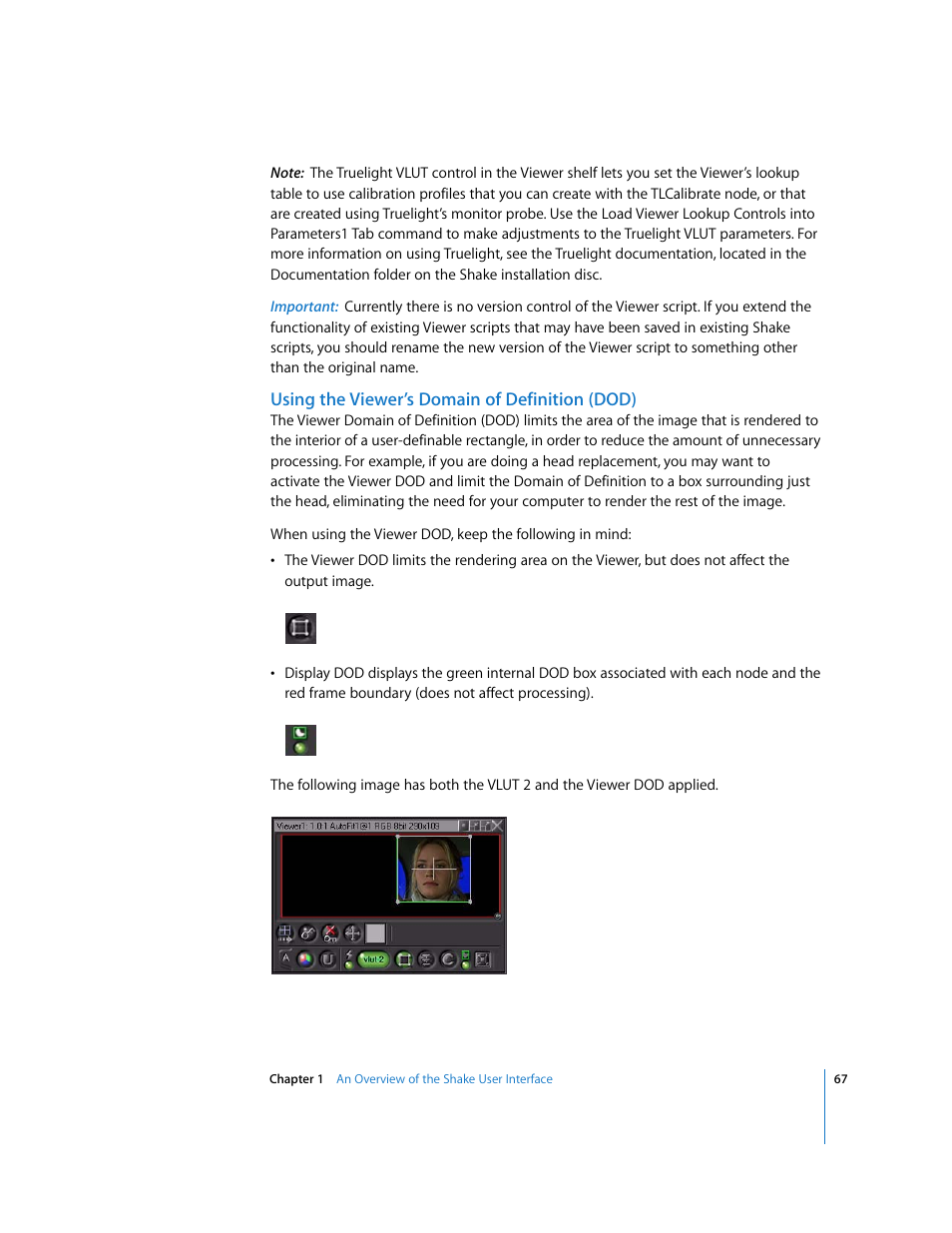 Using the viewer’s domain of definition (dod) | Apple Shake 4 User Manual | Page 67 / 1054