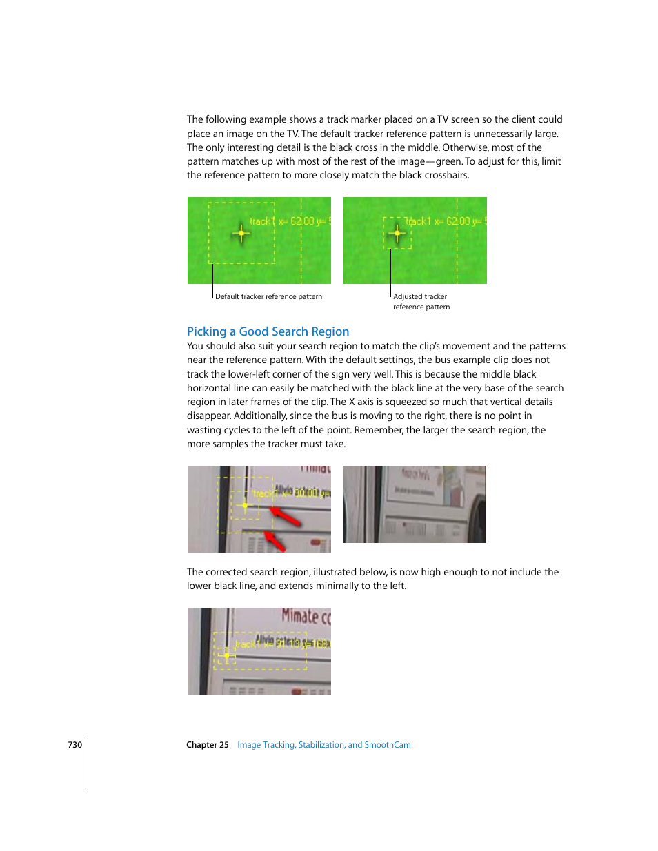 Picking a good search region | Apple Shake 4 User Manual | Page 730 / 1054