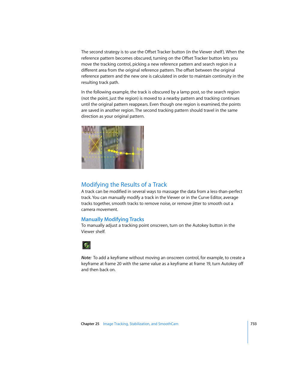 Modifying the results of a track, Manually modifying tracks | Apple Shake 4 User Manual | Page 733 / 1054