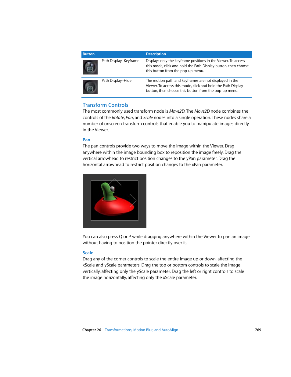 Transform controls | Apple Shake 4 User Manual | Page 769 / 1054