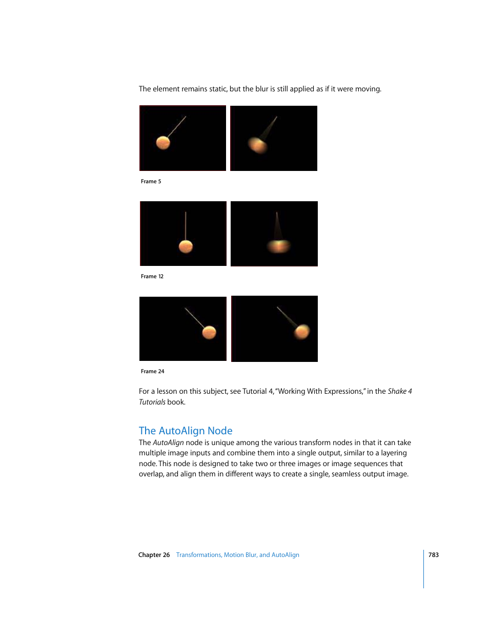 The autoalign node | Apple Shake 4 User Manual | Page 783 / 1054