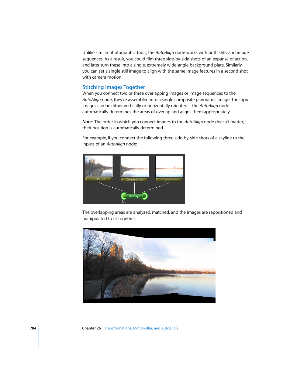 Stitching images together | Apple Shake 4 User Manual | Page 784 / 1054