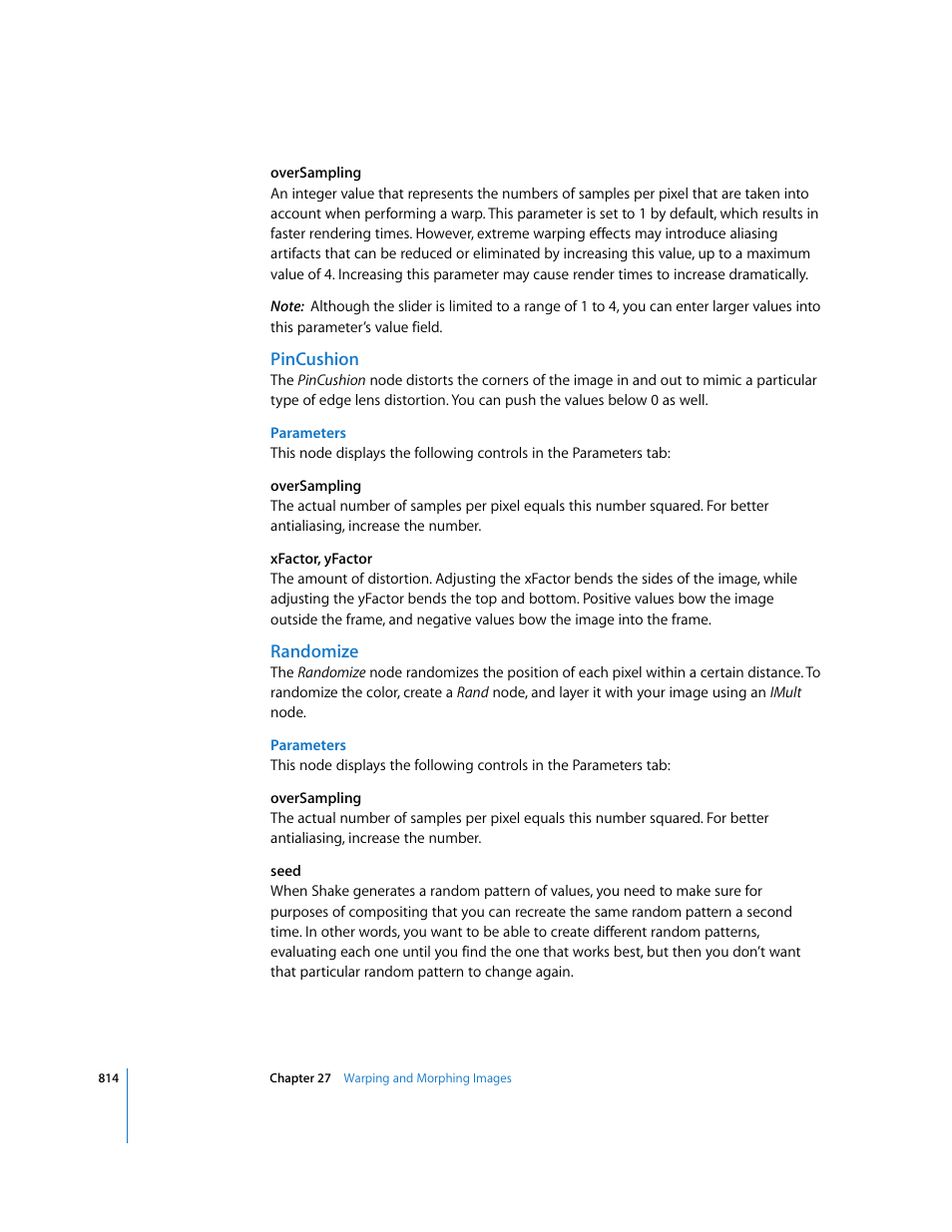 Pincushion, Randomize | Apple Shake 4 User Manual | Page 814 / 1054