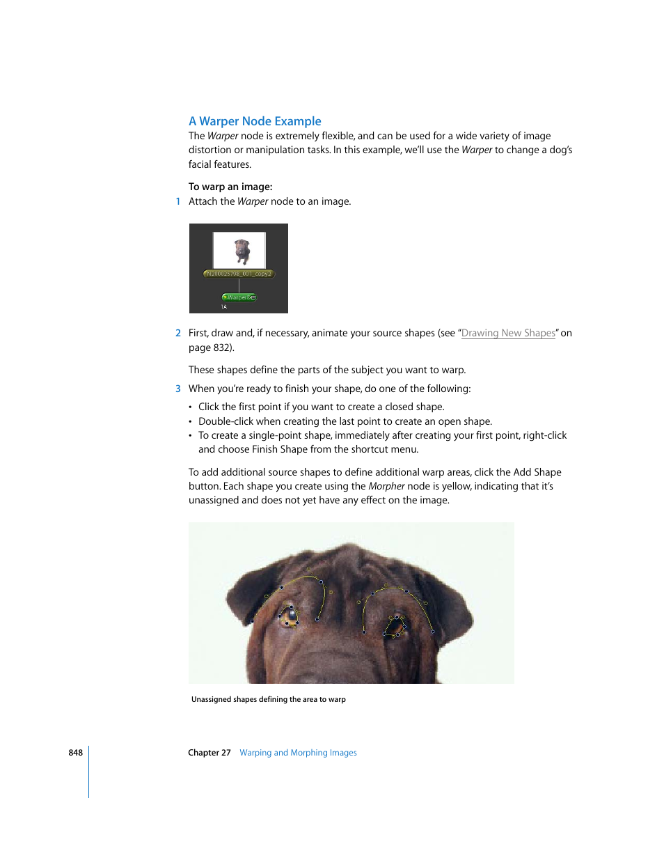 A warper node example | Apple Shake 4 User Manual | Page 848 / 1054