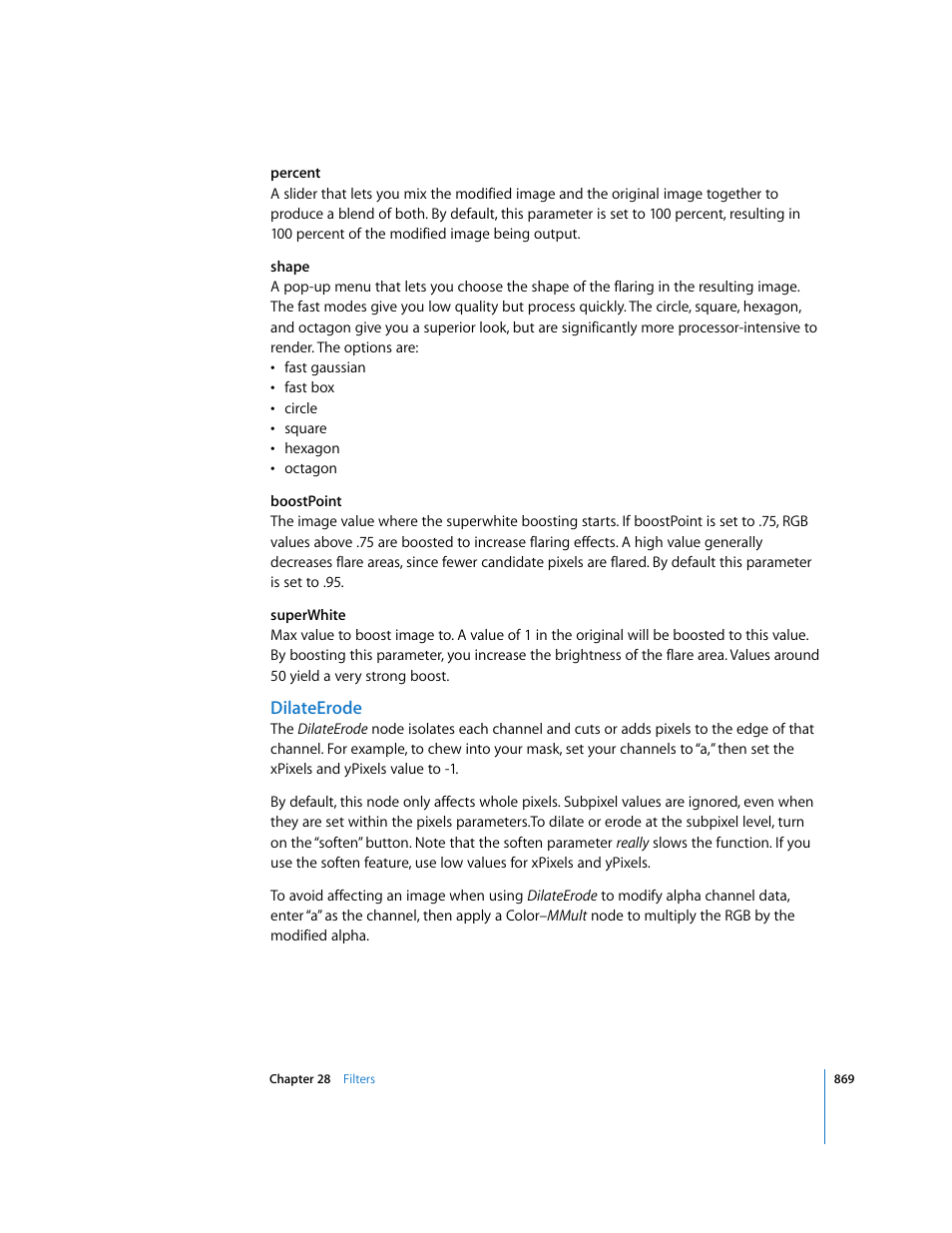 Dilateerode | Apple Shake 4 User Manual | Page 869 / 1054