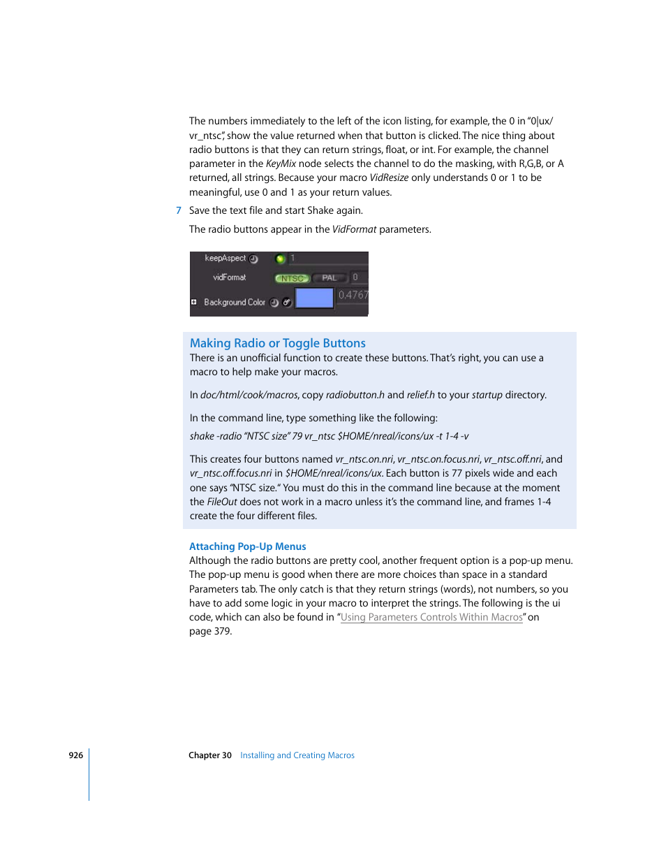 Making radio or toggle buttons | Apple Shake 4 User Manual | Page 926 / 1054