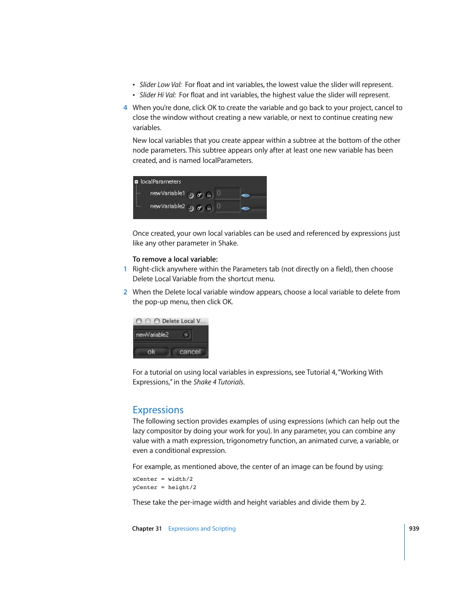 Expressions | Apple Shake 4 User Manual | Page 939 / 1054