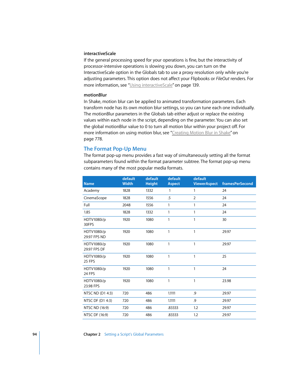 The format pop-up menu | Apple Shake 4 User Manual | Page 94 / 1054