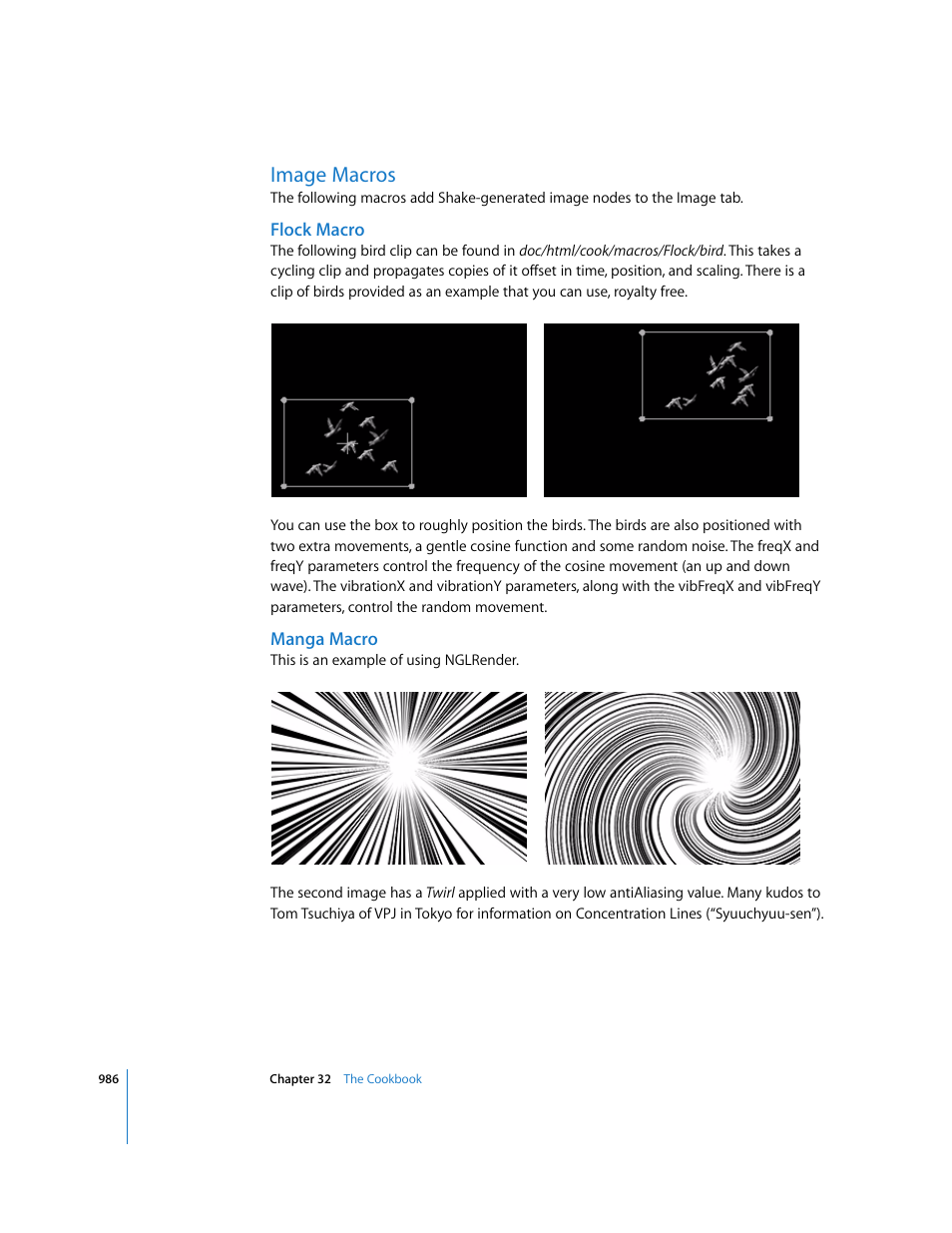 Image macros, Flock macro, Manga macro | Apple Shake 4 User Manual | Page 986 / 1054