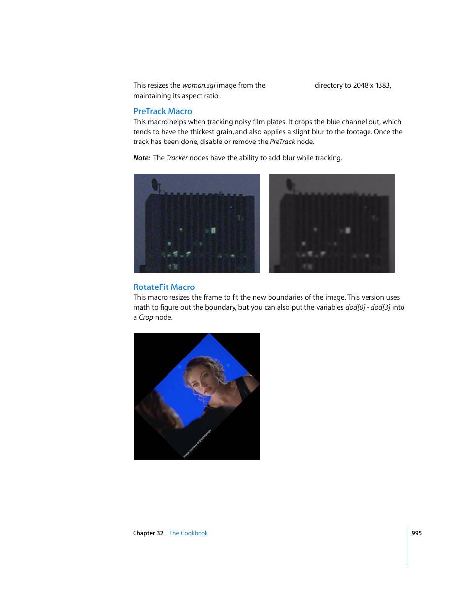 Pretrack macro, Rotatefit macro | Apple Shake 4 User Manual | Page 995 / 1054